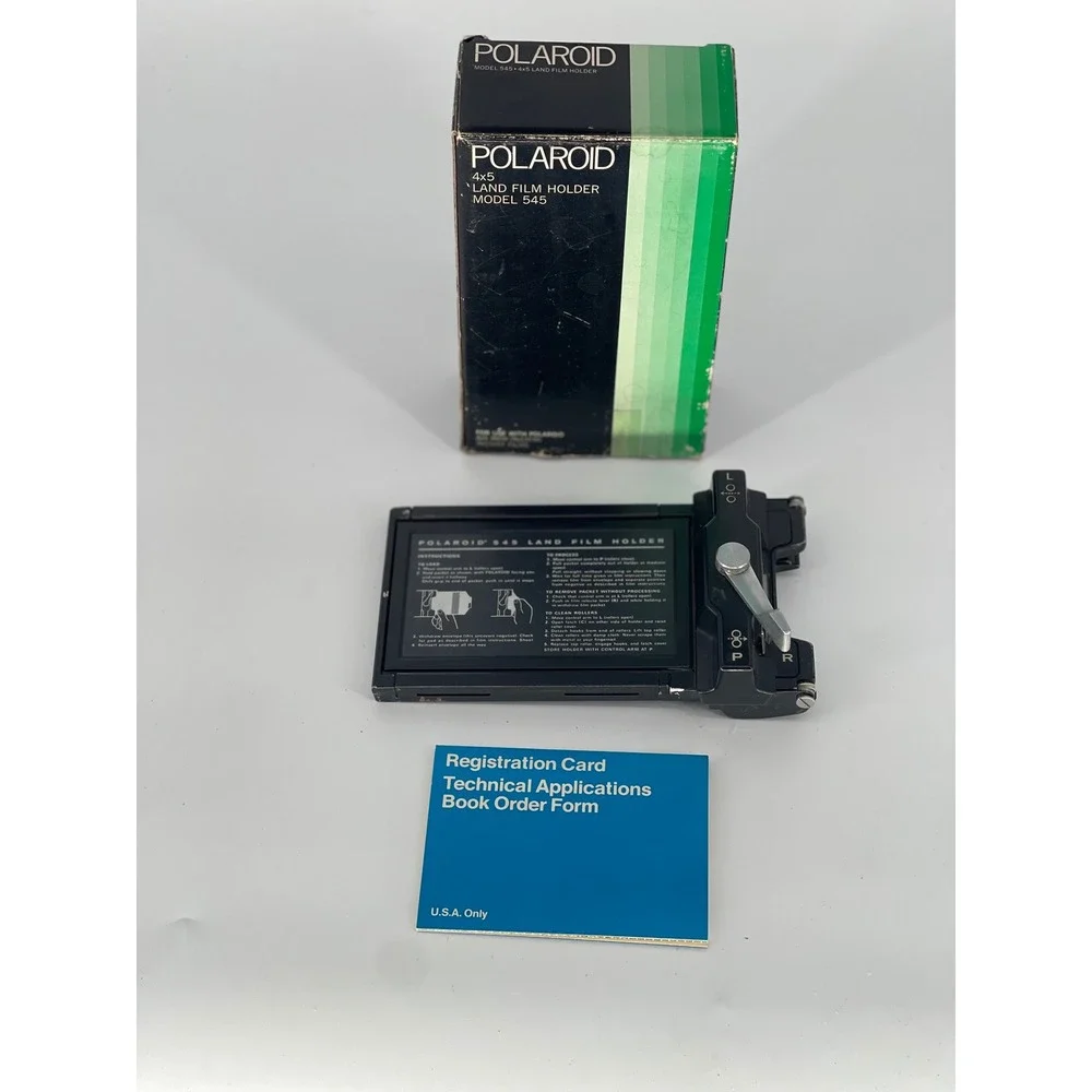 Polaroid Model 545 Land Film Holder 4x5 Large Format Instant Film Back with Box